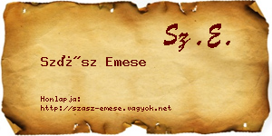 Szász Emese névjegykártya