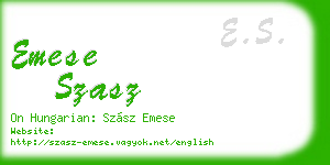 emese szasz business card